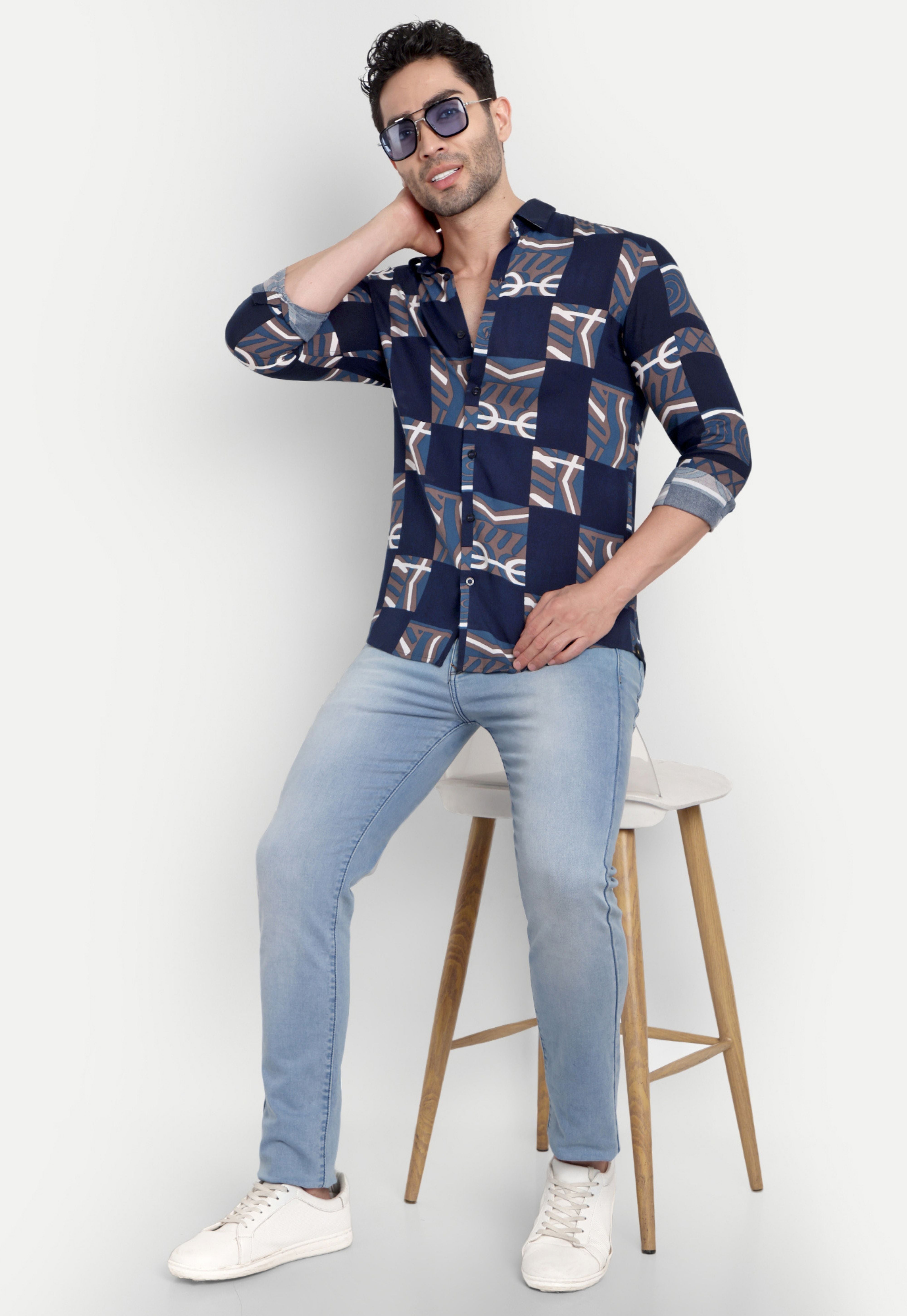 Midnight Maze Full Sleeve Shirt